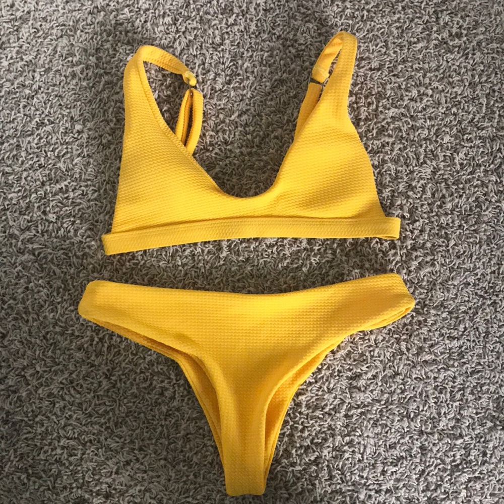 yellow SHEIN bikini